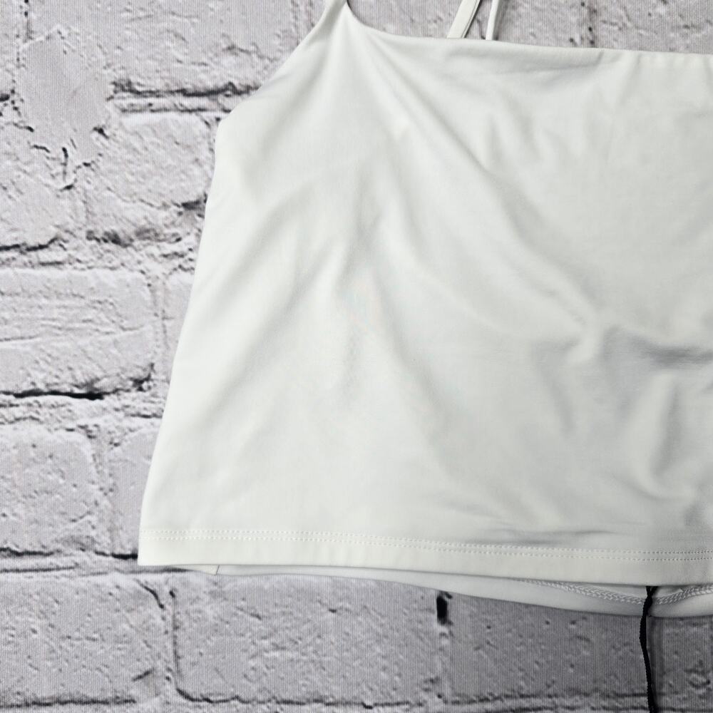 Express Body Contour Smooth White Cropped Strappy Back Tank Top Cami New Size XL - Picture 5 of 11